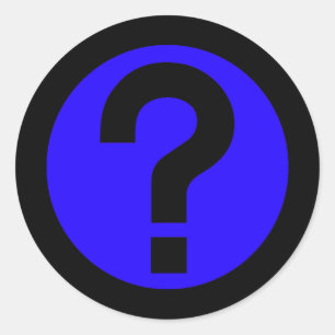 Question Mark Ask Query Symbol Punctuation Classic Round Sticker