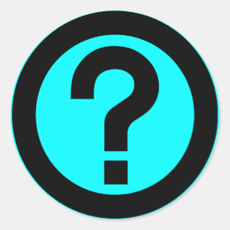 Question Mark Ask Query Symbol Punctuation Classic Round Sticker