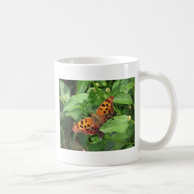 Question Mark Butterfly on Lantana Coffee Mug (Right)