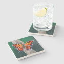 Question Mark Butterfly Stone Coaster