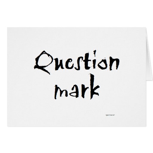 Question Mark Card | Zazzle