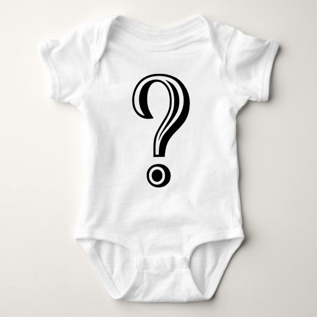 Question Mark Chiseled Baby Bodysuit (Front)