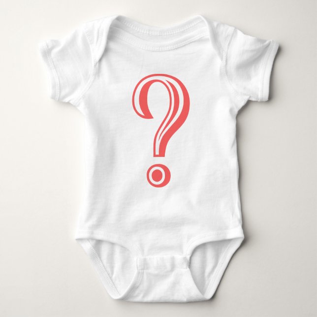 Question Mark Chiseled Baby Bodysuit (Front)