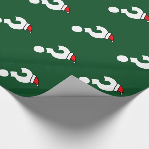 Question mark Christmas Santa hat wrapping paper Zazzle
