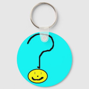 question mark emoji, digital art by kids :) keychain
