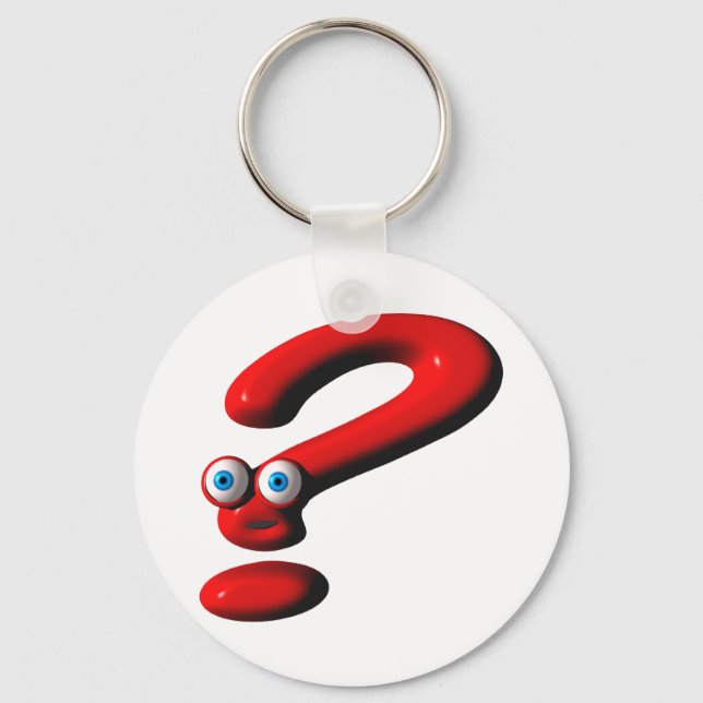 Question Mark Face Keychain (Front)