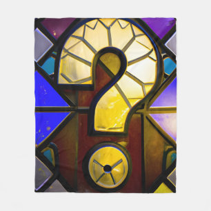 Question mark fleece blanket