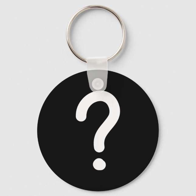 Question Mark, Funny, Joke, Sarcastic, Family  Keychain (Front)