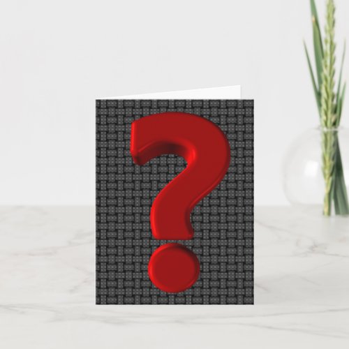 Question Mark Greeting Card