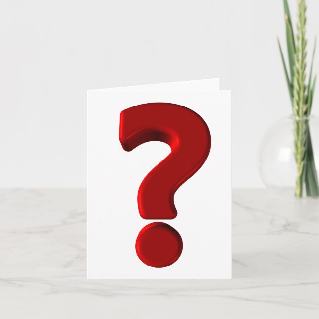 Question Mark Greeting Card (Front)