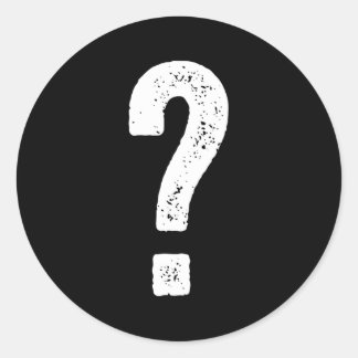 Question Mark Guess Who Classic Round Sticker