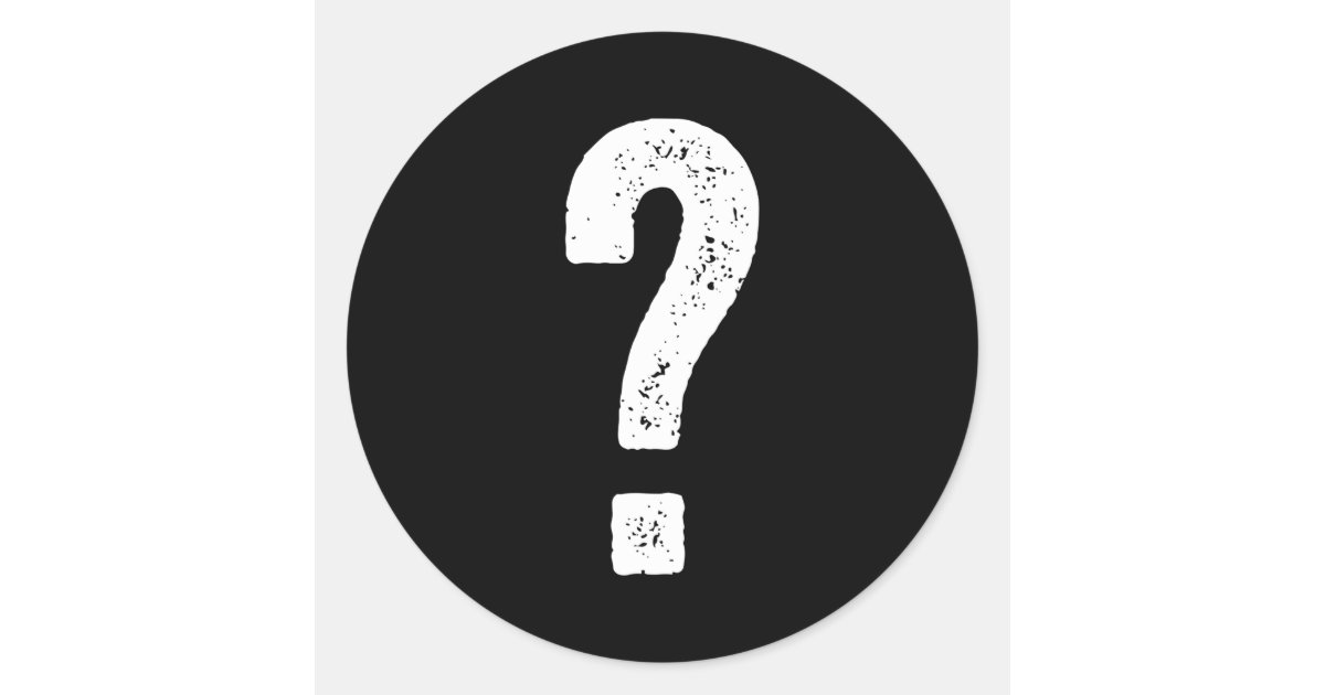 Question Mark Guess Who Classic Round Sticker | Zazzle