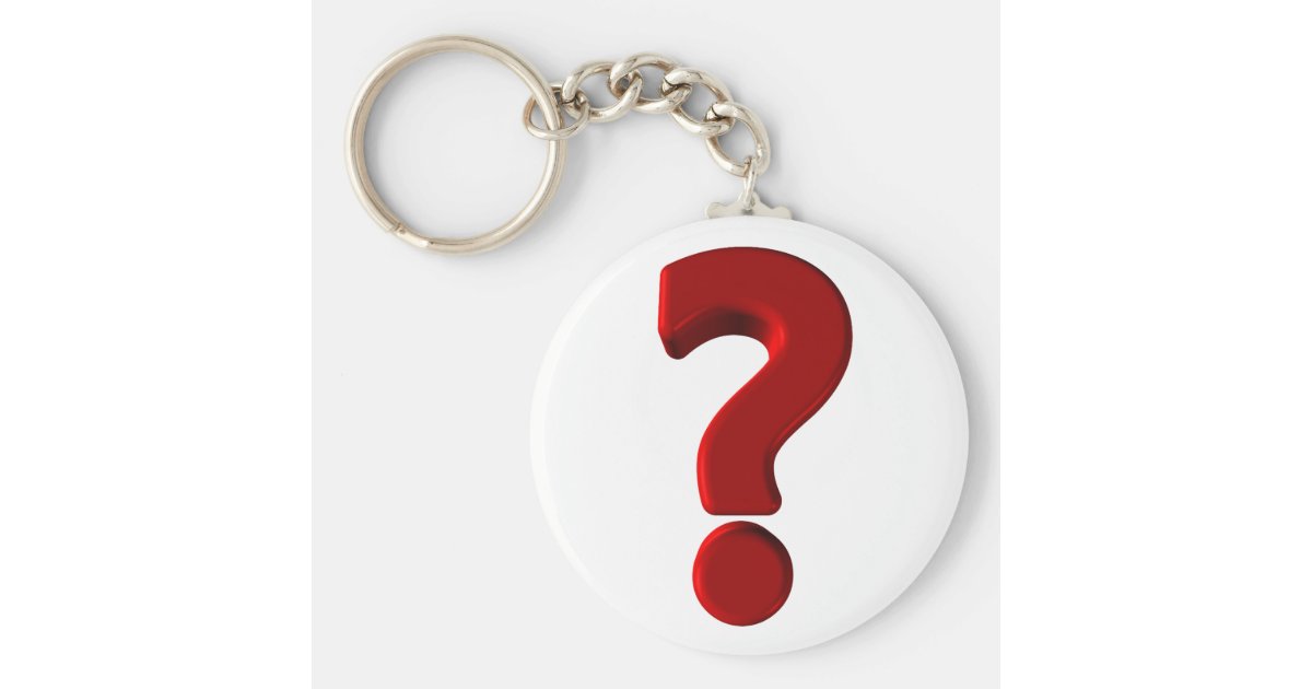 Question Mark Keychain | Zazzle.com