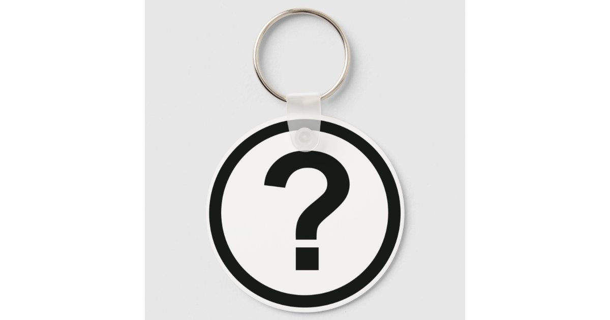 Question Mark Keychain | Zazzle