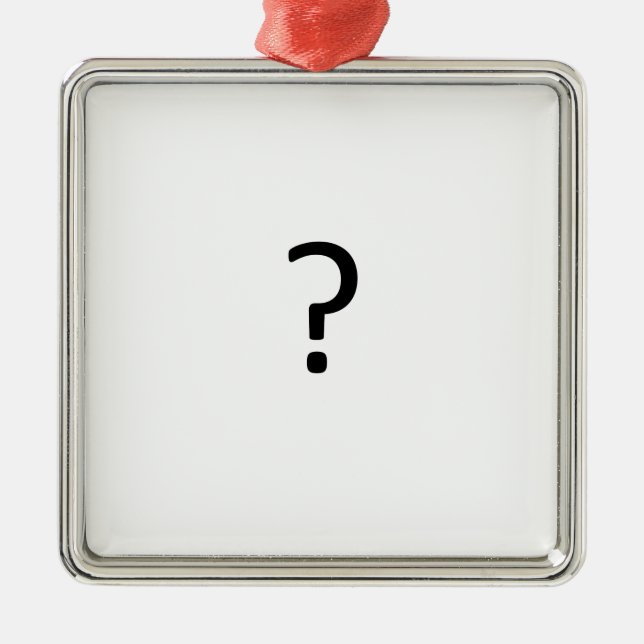 Question Mark Metal Ornament (Front)