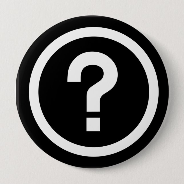question mark? pinback button (Front)