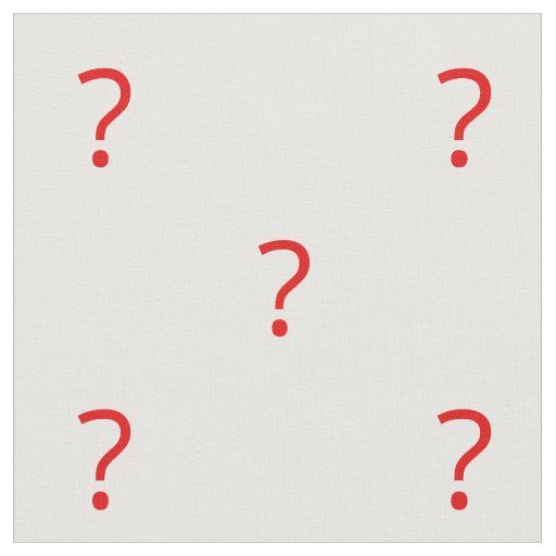 Question Mark Print Fabric