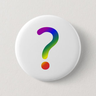 Question mark rainbow button