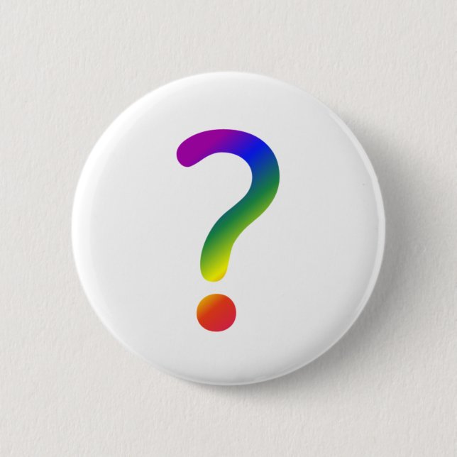 Question mark rainbow button (Front)