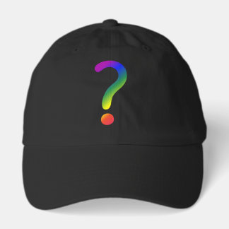 Question mark rainbow hat