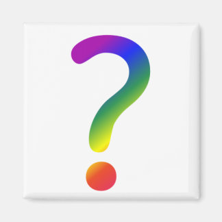 Question mark rainbow magnet
