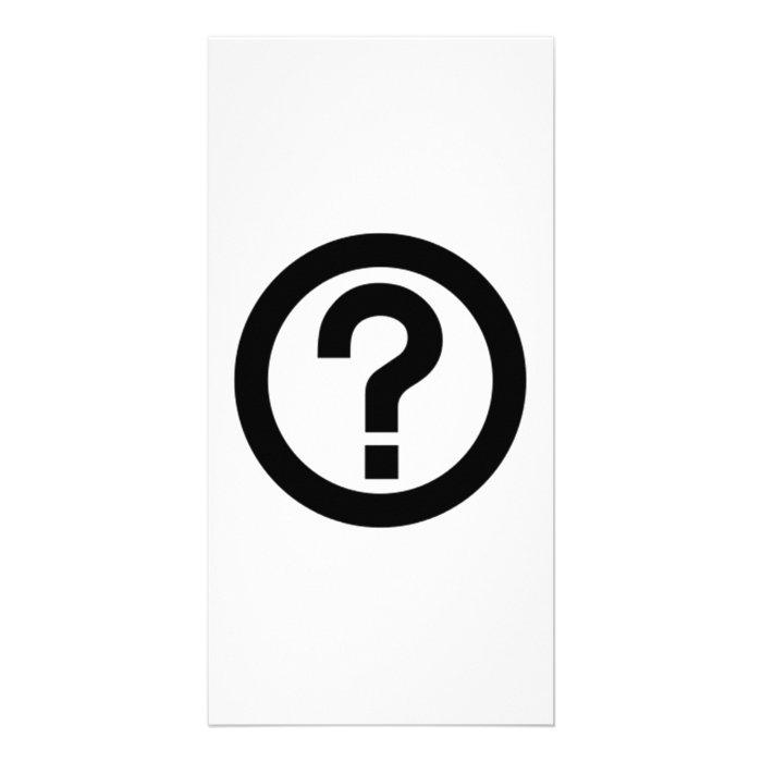 Question Mark Sign Photo Greeting Card
