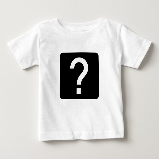 Question Mark Square Panel Baby T-Shirt (Front)