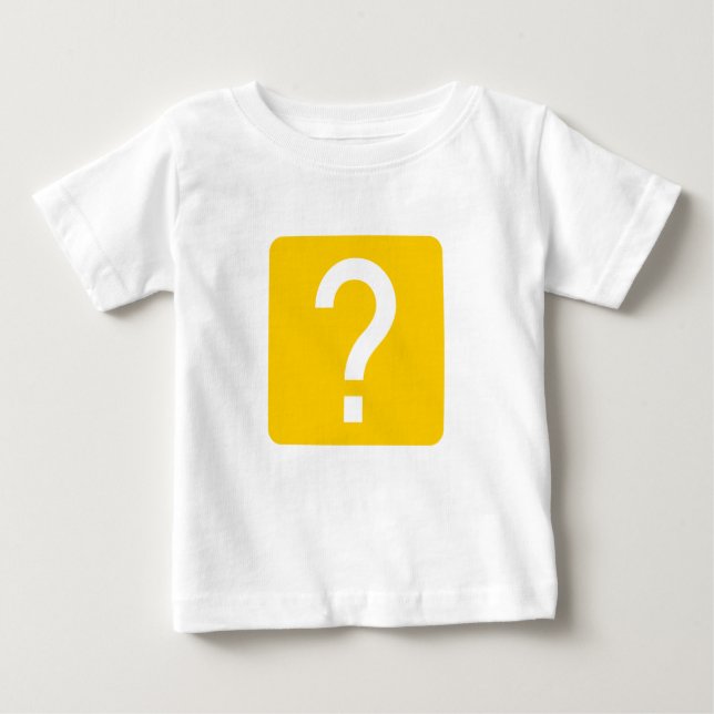 Question Mark Square Panel Baby T-Shirt (Front)