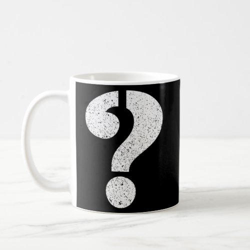 Question Mark Stenciled Punctuation Coffee Mug