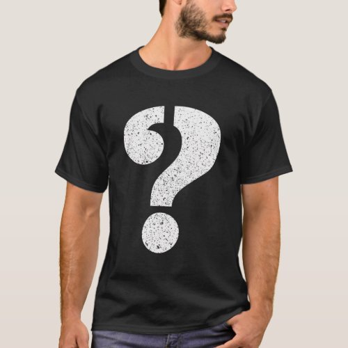 Question Mark Stenciled Punctuation T_Shirt