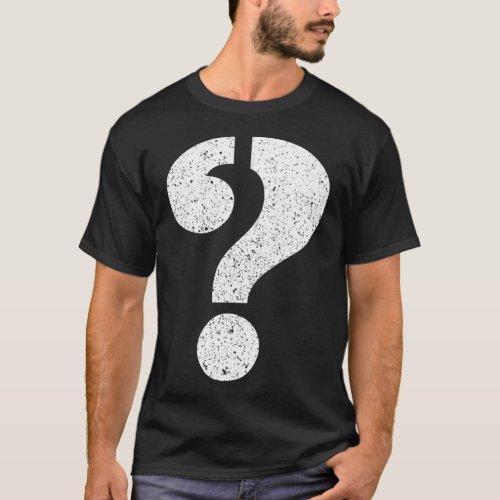 Question Mark Stenciled Punctuation T_Shirt