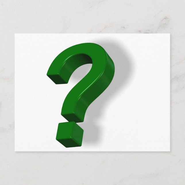 question mark symbol postcard (Front)