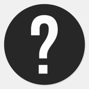 Question Mark Symbol Punctuation Mark Classic Round Sticker