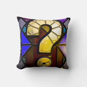 Question mark throw pillow