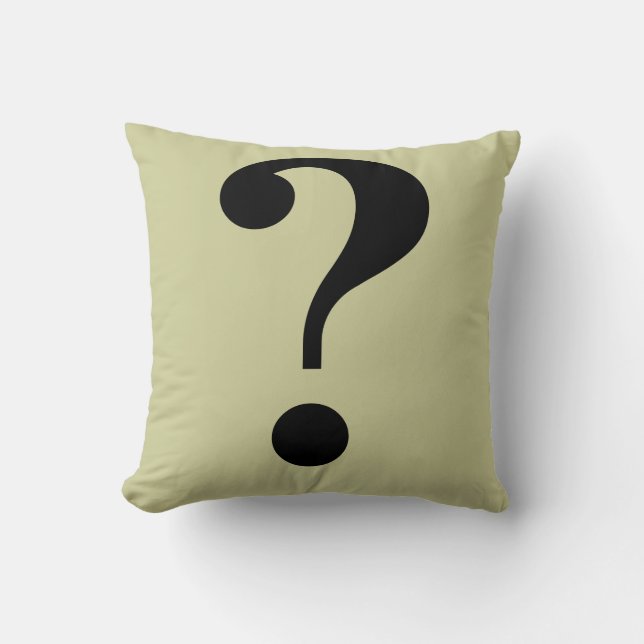 Question Mark Throw Pillow (Front)