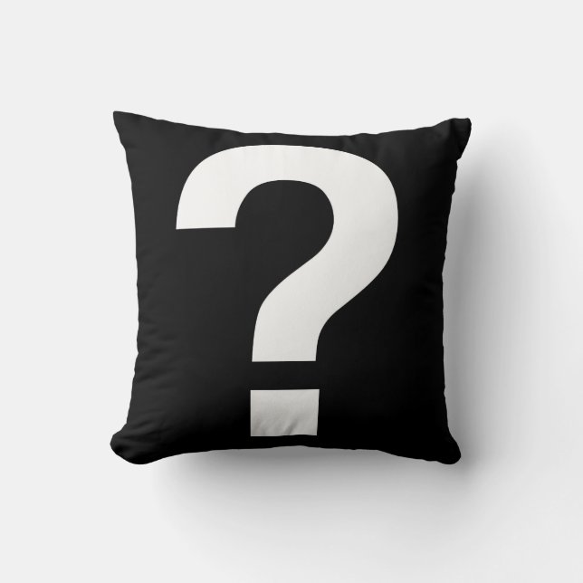 Question mark throw pillow (Front)