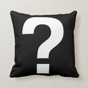 Question mark throw pillow