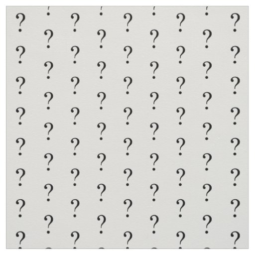 Question mark typographic concept design fabric