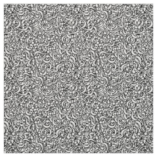 Question mark typographic pattern design fabric