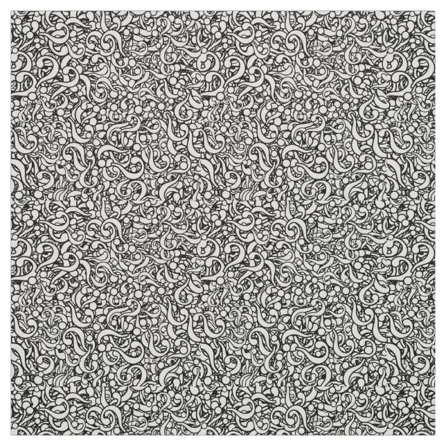Question mark typographic pattern design fabric (Swatch)