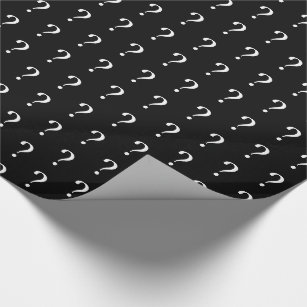 Question mark wrapping paper, Black or custom