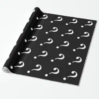 Question mark wrapping paper, Black or custom