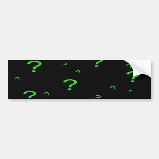 Question Marks Bumper Sticker (Front)