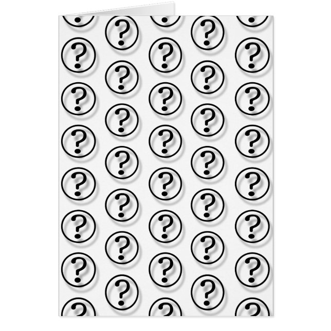 Question Marks Cards (Front)
