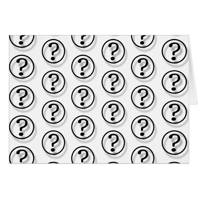 Question Marks Cards (Front Horizontal)