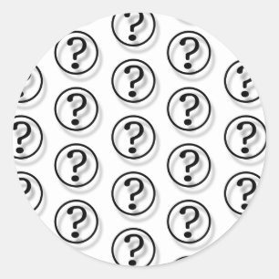 Question Marks Classic Round Sticker