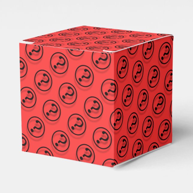Question Marks Favor Boxes (Front Side)