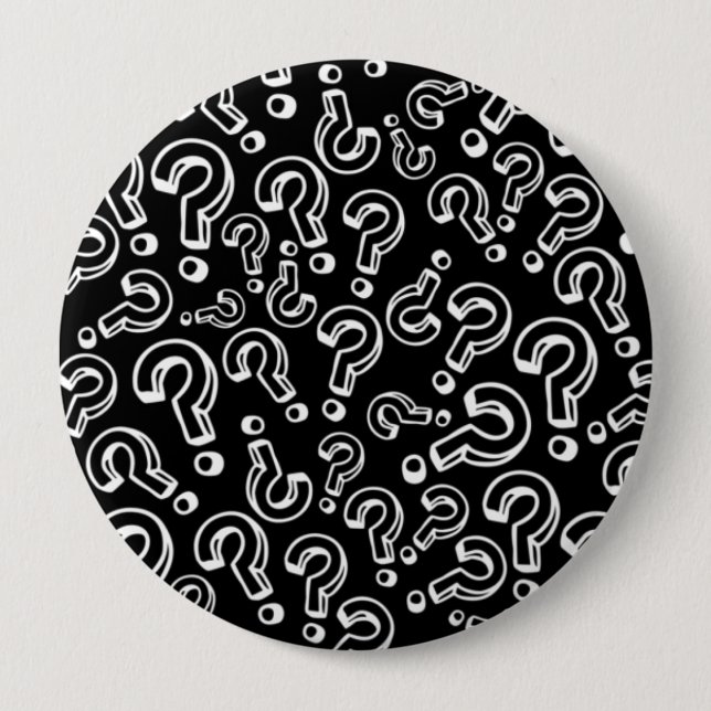 Question Marks Pinback Button (Front)