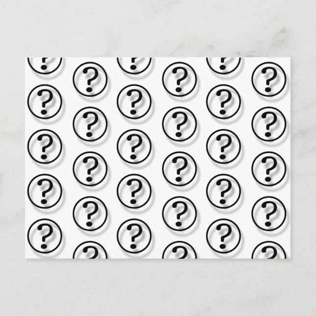 Question Marks Postcard (Front)