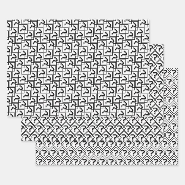 Question Marks To Make One Curious Wrapping Paper Sheets (Set)